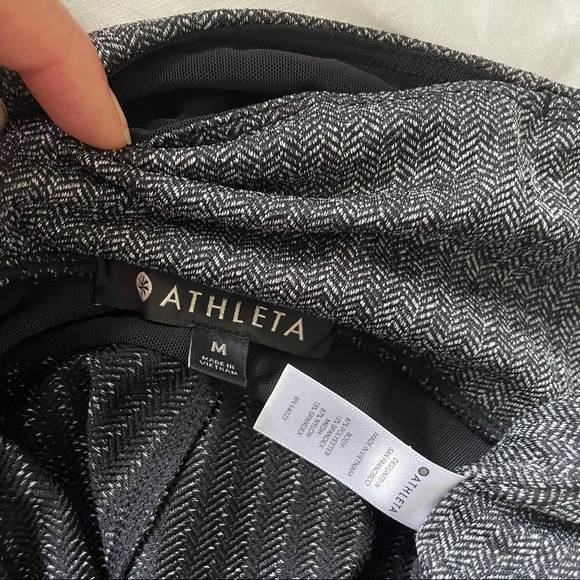 Athleta Mercer Pant Herringbone M Legging Black White - Picture 5 of 6